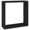 vidaXL Police Cube 3 ks černá MDF - Nástěnné police Náhled obrázku produktu 7