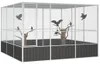 vidaXL Ptačí klec antracitová 302,5x324,5x211,5 cm Náhled obrázku produktu 4