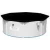A round, above-ground swimming pool with a black cover. Podgląd zdjęcia produktu