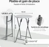 CASARIA® 2x Table de cocktail ronde aspect marbre 110 cm Voir les images du produit 2