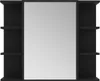 vidaXL Bad-Spiegelschrank Schwarz 80x20,5x64 cm Produktbild-Vorschau 6