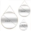 MISOU Spiegel Set von 3 Rund Gold Metall Wandspiegel Produktbild-Vorschau 3