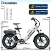 E-Bike Cityrad OT08 herren Elektrofahrrad 20× 4.0 Zoll 18AH Produktbild-Vorschau 9