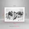 Gerahmtes Poster - Weißer Rahmen - Alpen Schnee Monochrom - Produktbild-Vorschau 5
