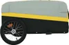 vidaXL Remorque vélo noir et jaune 45 kg Fer Voir les images du produit 7