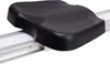 A close-up view of a black seat on a silver rail. Produktbild-Vorschau