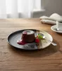 Dessertteller - Ø 20 cm - Schwarz - Braun - Keramik - matt Produktbild-Vorschau 2