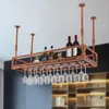A ceiling-mounted wine rack with bottles and glasses. Podgląd zdjęcia produktu