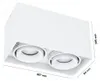 HOFTRONIC - Spot en saillie LED carré 8W 690lm 2700K blanc Voir les images du produit 5