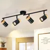 ZMH plafoniera soffitto legno faretto 4 fiamme GU10 Anteprima dell’immagine prodotto 1