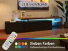 ProximaX TV Möbel Lowboard mit LED Licht, Hochglanz Schwarz Produktbild-Vorschau 9