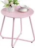 Beistelltisch Outdoor Balkontisch 43x43cm, Rosa Metall Produktbild-Vorschau 1