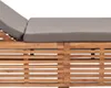 vidaXL Sonnenliege mit Dunkelgrauem Kissen Teak Massivholz Produktbild-Vorschau 4