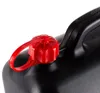 Close-up of a red cap on a black plastic container. Anteprima dell’immagine prodotto