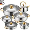 Set de casseroles, set de poêles 12 pièces avec marmite en Voir les images du produit 13