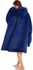 Dekenhoodie warme dikke draagbare deken met capuchon blauw Productafbeelding-voorbeeld 2