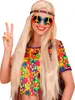 T-Shirt Samt Hippie Blumen 70s Karneval Fasching Produktbild-Vorschau 2