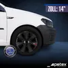 4 STK 14 Zoll VR black schwarz PETEX Radkappen Produktbild-Vorschau 2