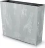A rectangular planter with a marbled gray and white finish. Voir les images du produit