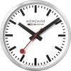 Mondaine Wanduhr Bahnhofsuhr in Silber aus gebürstetem Produktbild-Vorschau 1