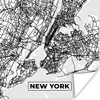 MuchoWow® Poster Stadtplan - Karte von New York - Schwarz Produktbild-Vorschau 1