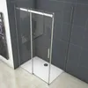 150X195cm Duschabtrennung Schiebetür Duschkabine Duschwand Produktbild-Vorschau 2