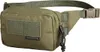 A green hip pack with a velcro patch and a drawstring. Produktbild-Vorschau