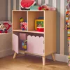 Libreria per bambini a 2 ripiani e 2 ante, Rosa Anteprima dell’immagine prodotto 8