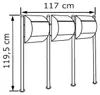 Briefkastenanlage Jumbo for Three in Grau Metallic Produktbild-Vorschau 2