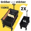 Sekey Bollerwagen Faltbar Offroad, 160L Handwagen belastbar Produktbild-Vorschau 2