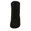 A black lace-up boot shown from the front. Produktbild-Vorschau