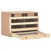 vidaXL Legenest für Hühner 2 Fächer 63x40x45 cm Massivholz Produktbild-Vorschau 11