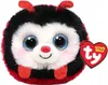 A close-up studio shot of a ladybug plush toy with a red heart-shaped tag attached. Anteprima dell’immagine prodotto