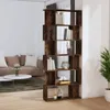 vidaXL Bücherregal/Raumteiler Räuchereiche 80x24x192 cm Produktbild-Vorschau 2