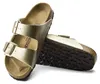 Birkenstock Arizona Damen-Pantoletten in Gold – weite Produktbild-Vorschau 3