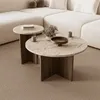 CALICOSY -  Set aus 2 Couchtischen mit runder Tischplatte Produktbild-Vorschau 2