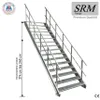 16 Stufen Stahltreppe beidseitigem Geländer Breite 80 cm Produktbild-Vorschau 1
