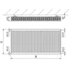 Mexen C22 grzejnik płytowy 300 x 2000 mm, podłączenie Podgląd zdjęcia produktu 6