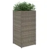 vidaXL Fioriera grigia 30x30x60 cm Poly Rattan Anteprima dell’immagine prodotto 4