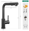 Cecipa Küchenarmatur Schwarz Ausziehbar, Wasserhahn Küche Produktbild-Vorschau 7