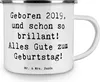 Mr. & Mrs. Panda Emaille Becher Spruch 2019 Geburtstag - Produktbild-Vorschau 3