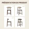 Lot de 4 chaises de bar – Tabourets modernes, assise Voir les images du produit 9