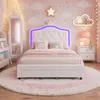 INONEFT Lit princesse 140x200 cm, lit pour enfant, lit Voir les images du produit 3
