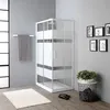 Eckdusche 70x90 cm mit Querstreifen Dekor und Rahmen in Produktbild-Vorschau 1