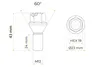 KNOTT Kegelbundschraube M12x1,5 Radschraube für Produktbild-Vorschau 2