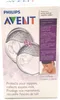 The image shows the packaging of Philips Avent breast shell set, with a close-up of the product and a woman holding a baby. Náhľad obrázku produktu