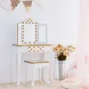 Schminktisch mit Hocker - Dots Gold Produktbild-Vorschau 1