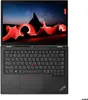 A black Lenovo ThinkPad laptop is open, displaying its keyboard and screen. Produktbild-Vorschau
