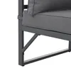 A close-up view of the frame and cushion of an outdoor lounge set. Produktbild-Vorschau