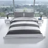 Bettwäsche Set 155x220 cm Grau Gestreift Baumwolle Produktbild-Vorschau 4